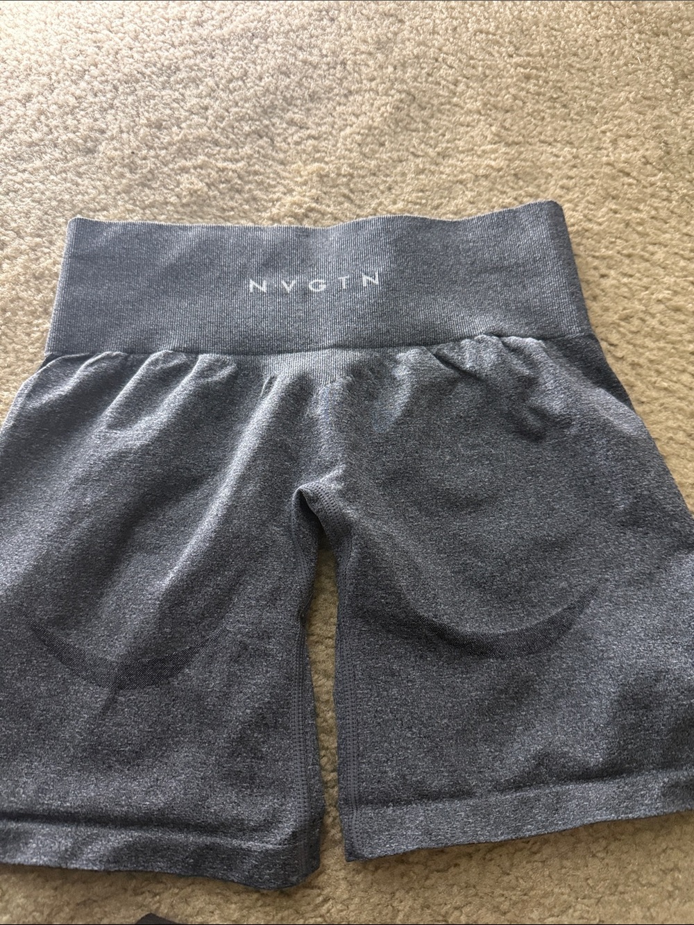 NVGTN Heather Gray High-Waist Bike Shorts